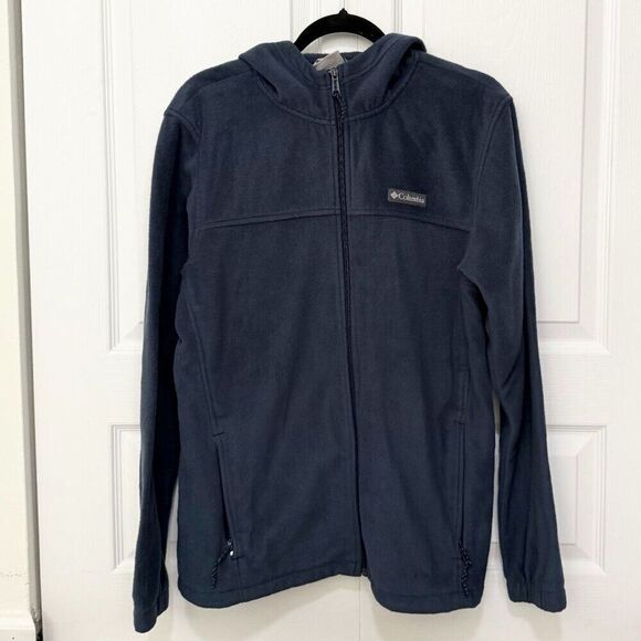 Columbia Other - Men Columbia Hoodie Fleece Jacket Hoodie Dark Blue Size Medium Casual Outdoor